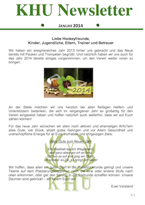 Newsletter KHU 01 2014